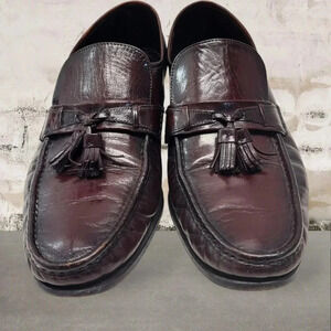 Florsheim Dress Casual Slip-on Tassel Loafers Burgundy Men's 11 D Leathe…